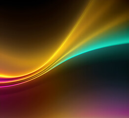 Neon gradient wave light in pink and blue tones on dark background creating futuristic and vibrant visuals for modern tech-inspired or artistic abstract.generative ai