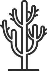 Minimalist Cactus Icon &ndash; Flat Desert Plant Illustration