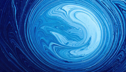 Abstract art light blue acrylic painting with circular texture contemporary studio color space dynamics