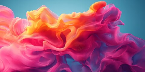 Fototapeta premium Abstract colorful ink swirling in studio