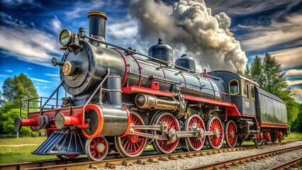 Obraz premium steam train in the countryside