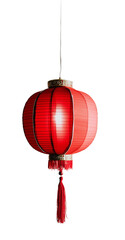 Obraz premium Chinese lantern isolated on transparent background. 