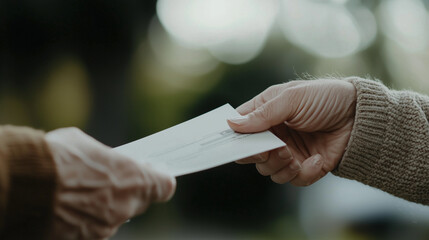 Beneficiary Receiving Life Insurance Check After Loved One's Death