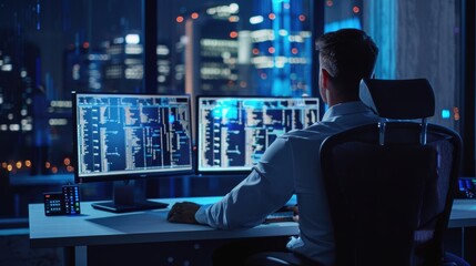 Cybersecurity warning symbol on a futuristic digital interface.