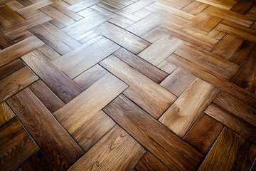 Seamless light brown wood parquet flooring with herringbone pattern for interior design --ar 3:2 - Image #2 @Celeste