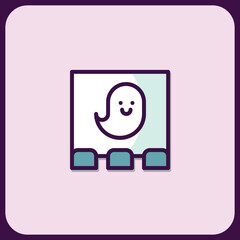 Friendly Ghost App Icon Design Element