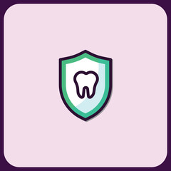 Dental Shield Icon: Protecting Oral Health