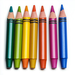 Crayons Isolated on white Background