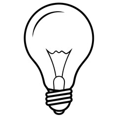 Light Bulb Idea Inspiration Icon Vector Art Illustration for Creativity and Innovation