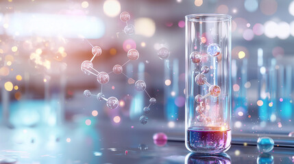 Chemical Reaction in a Test Tube for Research Applications