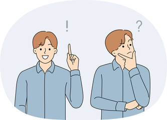 Man searches for answer to question and finds right solution after much thought and brainstorming. Dilemma haunts guy who wants to find out truth and make plan of action after receiving answer.