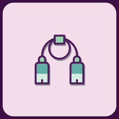Stylish Jump Rope Icon Design for Fitness Apps