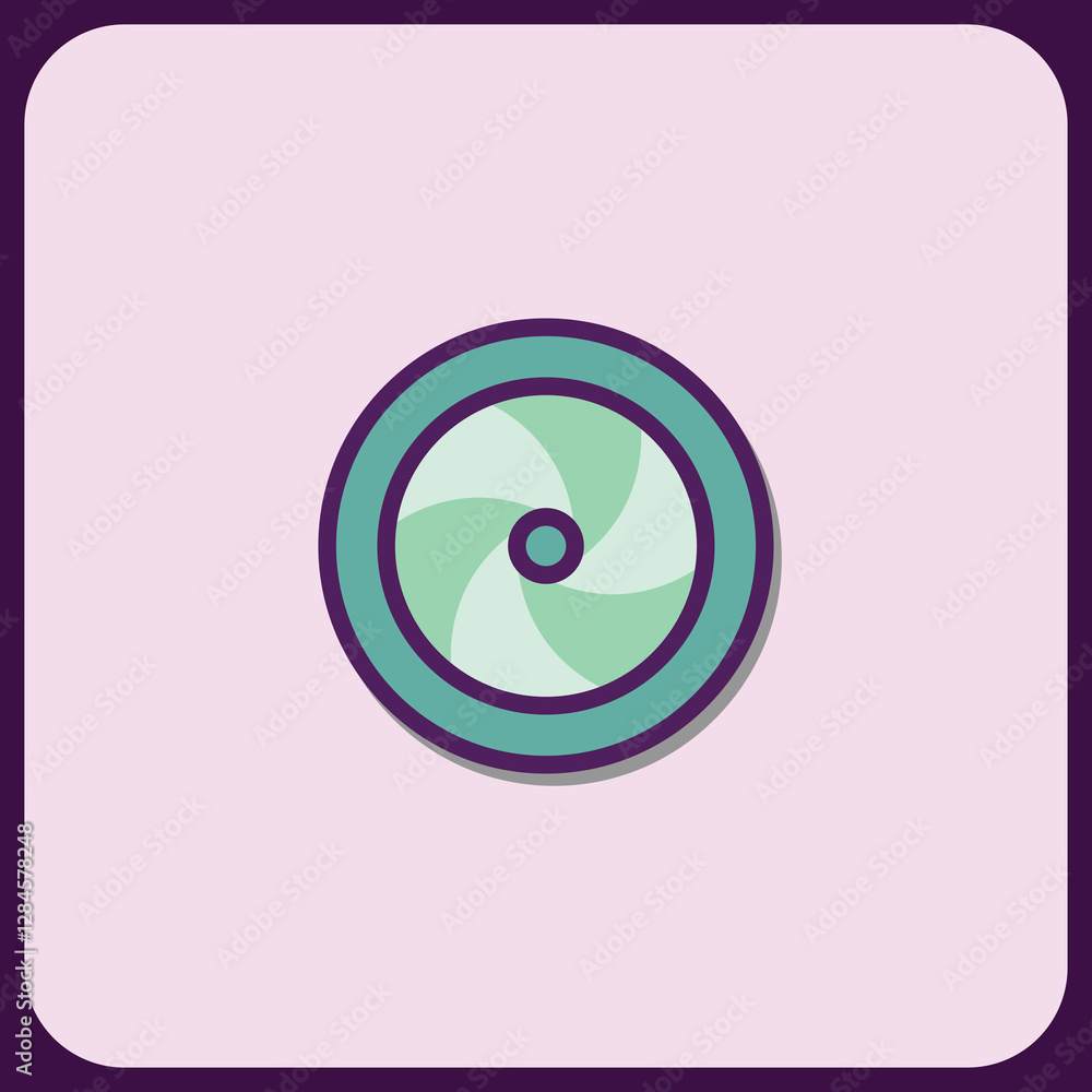 Poster abstract swirling circular design element icon