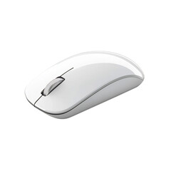 A Stylish Minimalist Wireless Mouse Isolated on Transparent Background