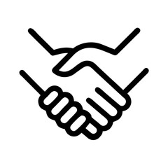 Obraz premium Minimalistic handshake icon representing partnership or agreement