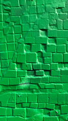 Green brick wall
