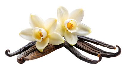 vanilla pods and flowers
