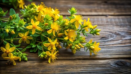 yellow flowers on wooden background