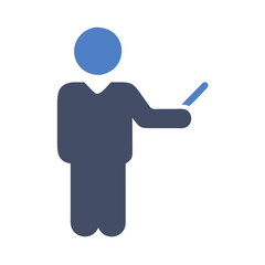 Teacher Professor Icon Set Vector Art Illustration for Education and Academic Designs