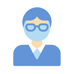 Teacher Professor Icon Set Vector Art Illustration for Education and Academic Designs