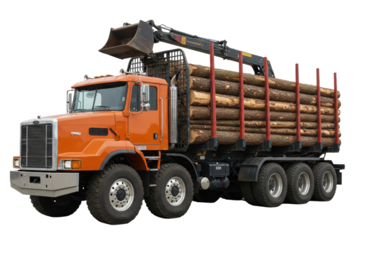 dump truck isolated on white