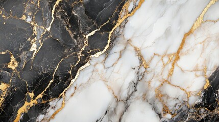 Premium black marble background with gold metallic streaks
