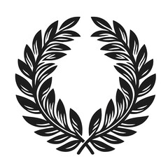 Ornate Laurel Wreath Design for Decorative Use