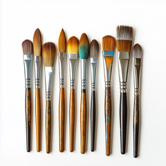 Fototapeta premium paintbrushes Isolated on white Background