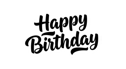 Royal 'Happy Birthday' Typography with Crown Illustration for Elegant Birthday Celebration Cards