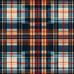 Tartan Textile Fabric with Vibrant Colors.
