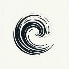 Abstract circular wave graphic design.