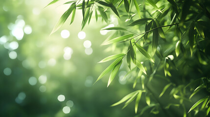 Fototapeta premium Natural Bamboo Texture with Realistic Patterns in Soft Lighting for Organic Design Concept
