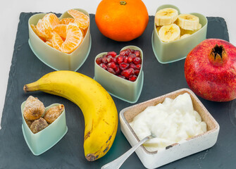 Exhibition of fruits and nuts with great vitamins