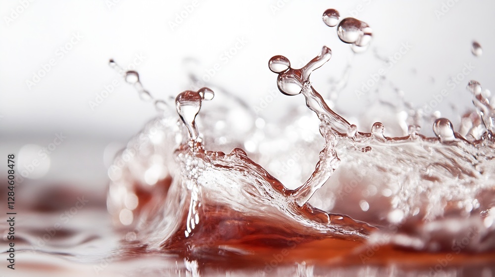 Poster dynamic water splash captured in high detail showcasing the beauty of liquid movement : generative a
