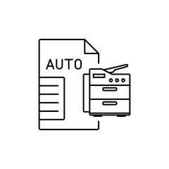 Document Feeder Icon for Photocopier