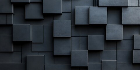 Abstract Geometric Blocks Wall Background