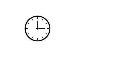 clock on black, Stopwatch moving clock icon animation, Clock icon with moving arrows and
