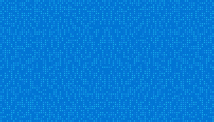 Random blue polka dots background in seamless vintage style. Delicate halftone grid dot pattern. Geometric digital texture. Braille learning point design.