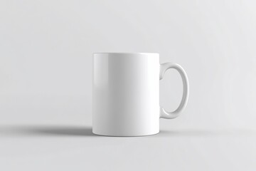 Obraz premium White Ceramic Mug on White Background