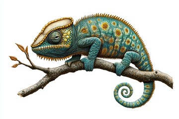 Obraz premium image of a chameleon with a light backdrop