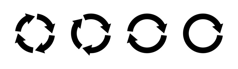 Circle arrows icon set