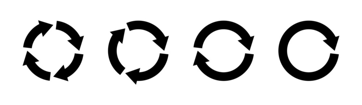 Circle arrows icon set