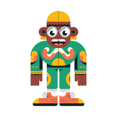 Fototapeta premium 2d vector illustration for cartoon character design for kids and comic book stickers printing and cartoon movie 