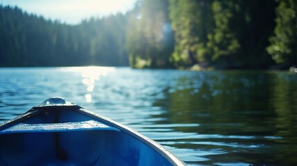 Tranquil Moment on a Clear Lake Surrounded by Enchanting Forest and Serene Nature : Generative AI