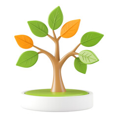 A vibrant 3D cartoon-style cash flow chart illustrating dynamic green and orange arrows representing financial growth and movement, set against a pristine transparent background.