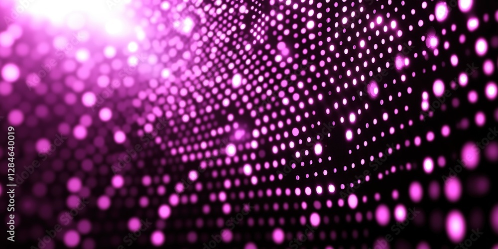Poster colorful abstract light pattern creating visual rhythm in shades of purple and pink during a nightti