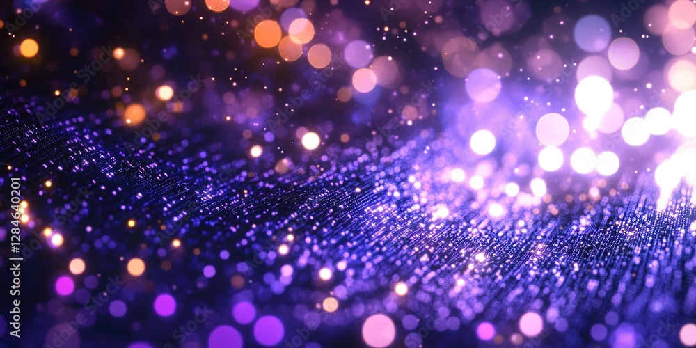 Poster colorful abstract lights create a mesmerizing effect in a dark background during the evening