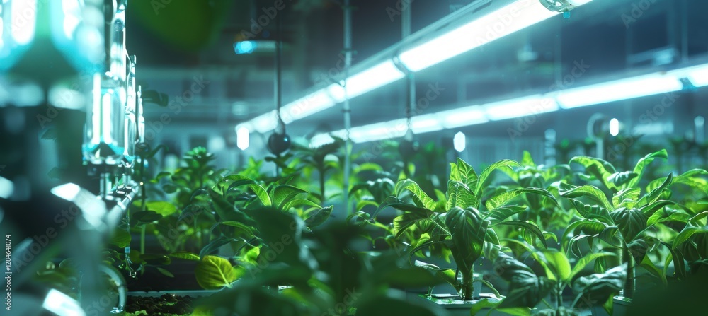 Poster automated robotic arms enhancing hydroponic farming with precision and advanced technology