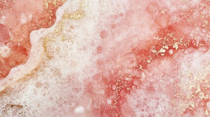 Fototapeta premium Artistic Pink Marble Surface with Alcohol Ink and Stained Design