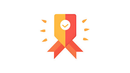 Versatile Ribbon Icon for Awards, Achievements, and Awareness Campaigns